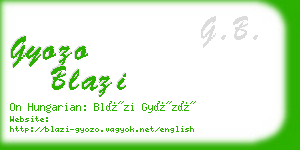 gyozo blazi business card